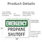 Signmission Propane Shutoff, 18 in W x Rectangle, Plastic OS-2PACK-EM-P-1218-L-10413 - alternate 6
